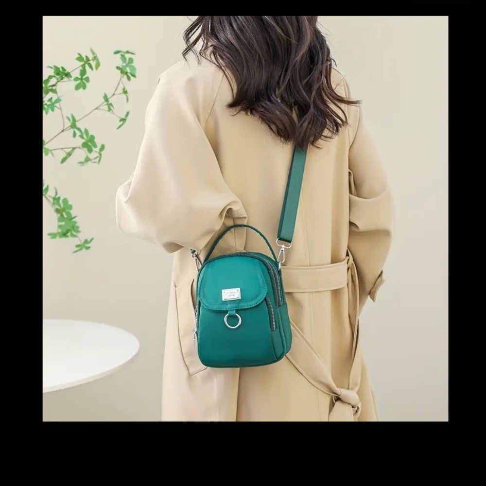 Light Green mini nylon crossbody or tote bag~New in packaging - Picture 8 of 8